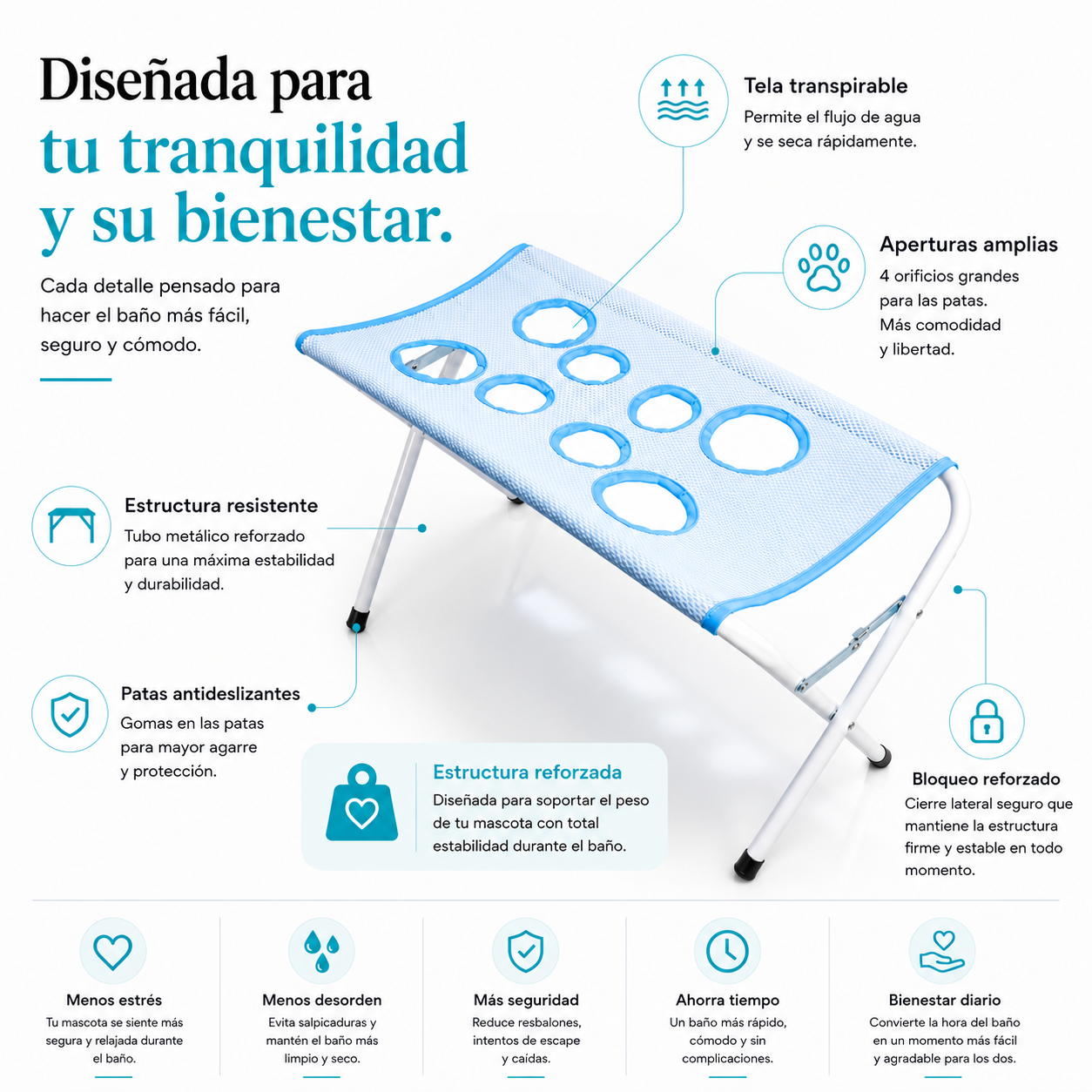 Hamaca de baño para mascota