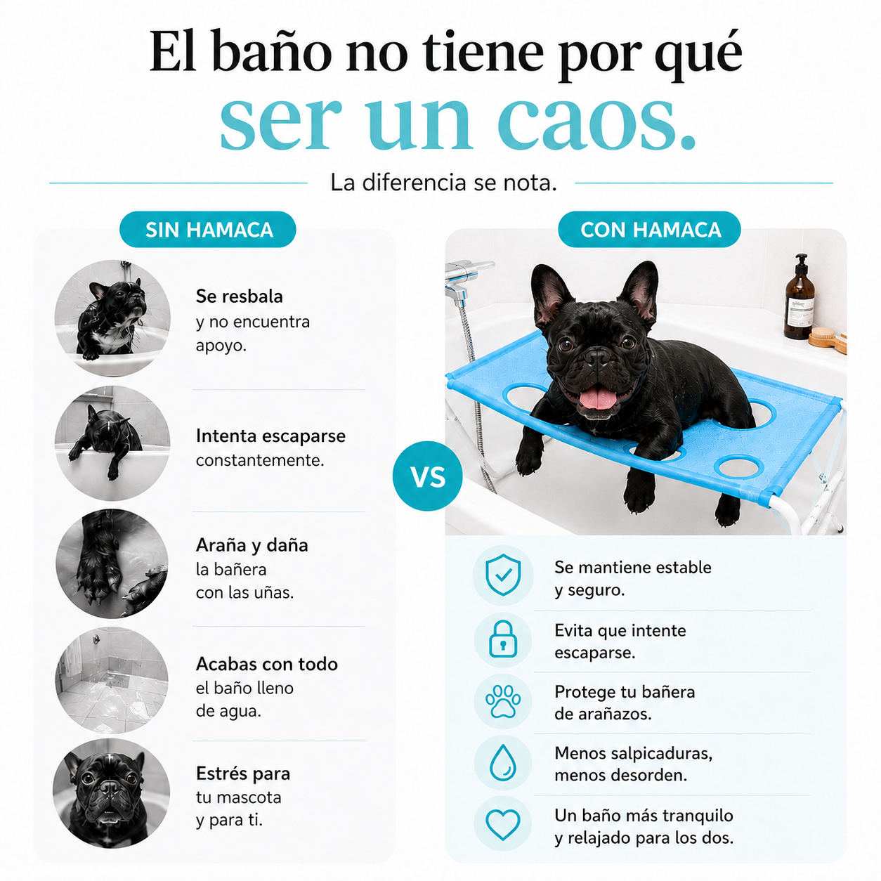 Hamaca de baño para mascota