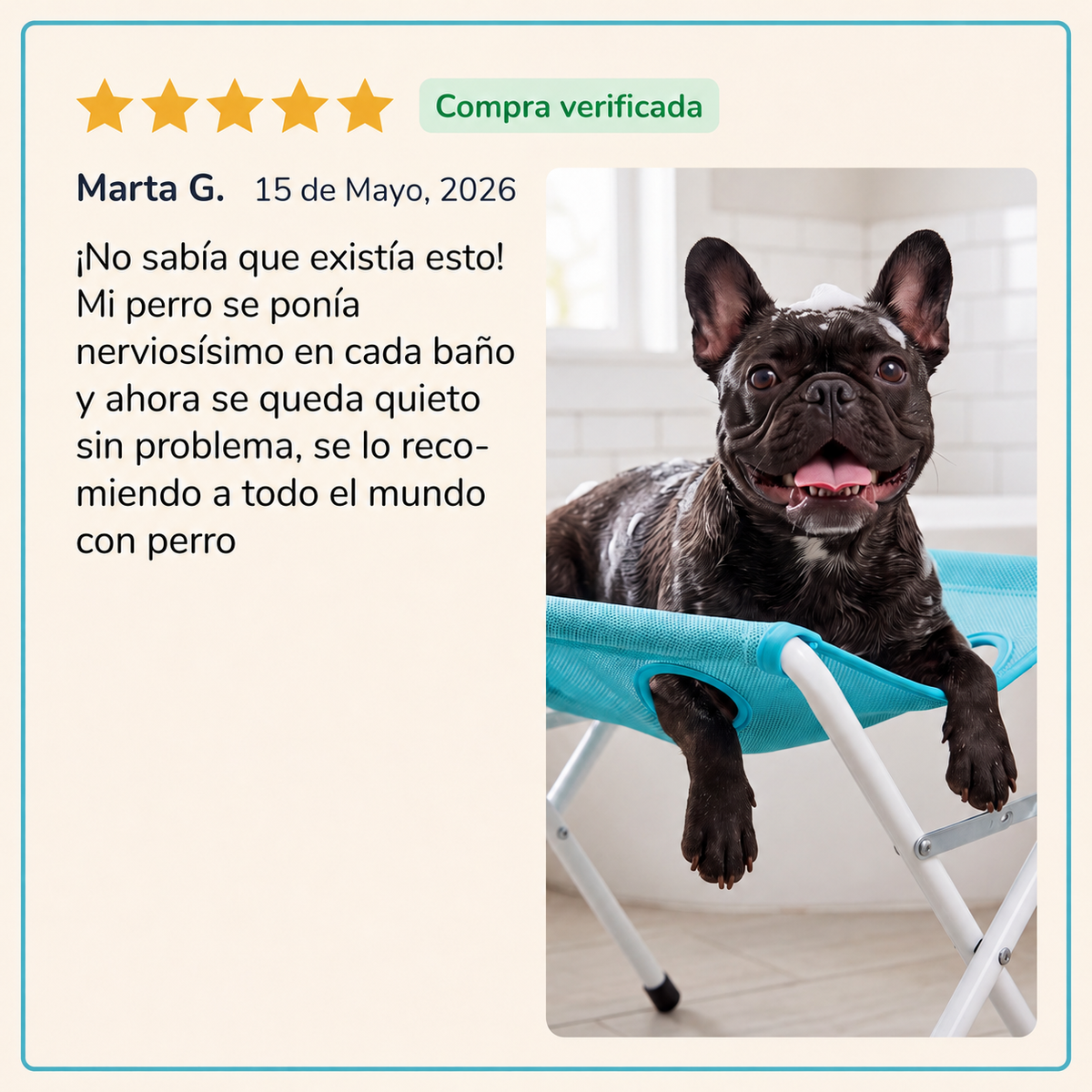 Hamaca de baño para mascota